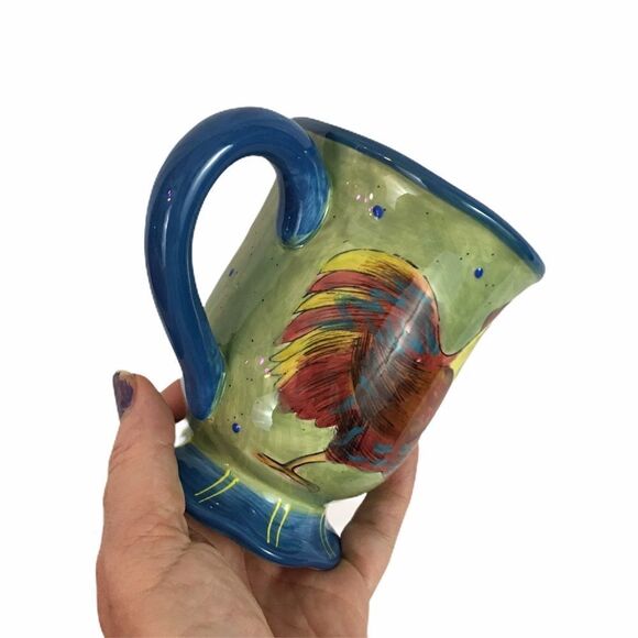 Rooster Hen Certified International Susan Wingets Ceramic Mug - Picture 5 of 7